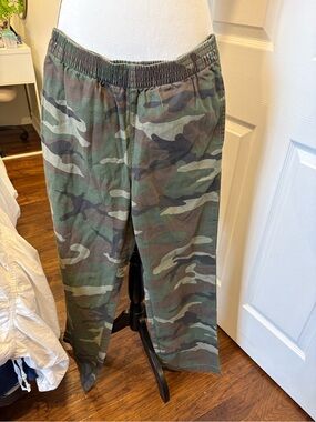 Aritzia TNA Camo Wide Leg Cotton Pants XXS Y2K Utility